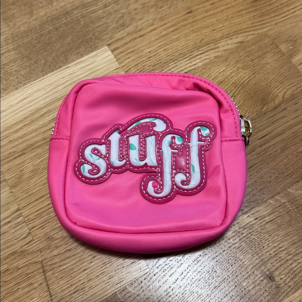 Stoney Clover Lane pouch with 'Stuff' Embroidery